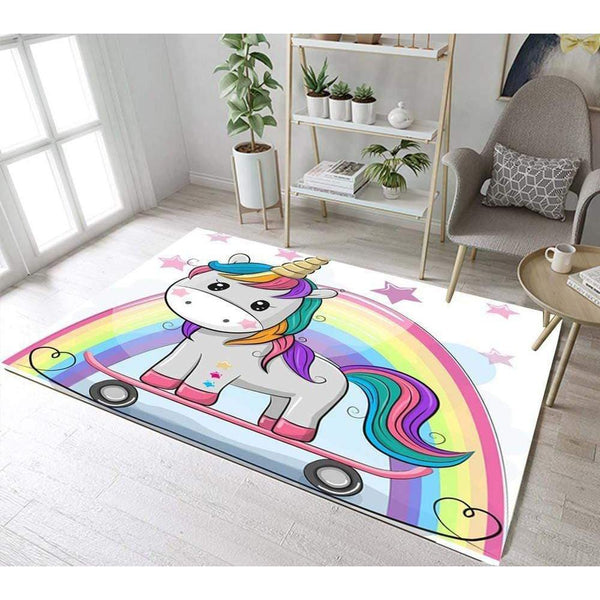 Skateboard Unicorn Rug